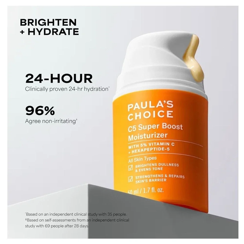 Paula 's Choice C5 Super Boost Moisturizer Vitamin C Brightens Anti-Aging 1.7 Oz